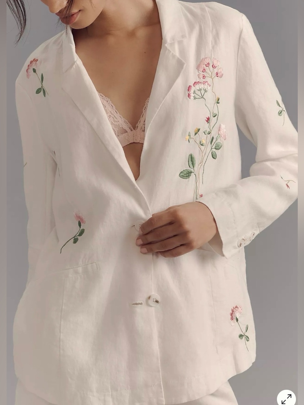 By Anthropologie
Embroidered Linen Blazer NWT- SOLD OUT 💕